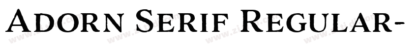 Adorn Serif Regular字体转换